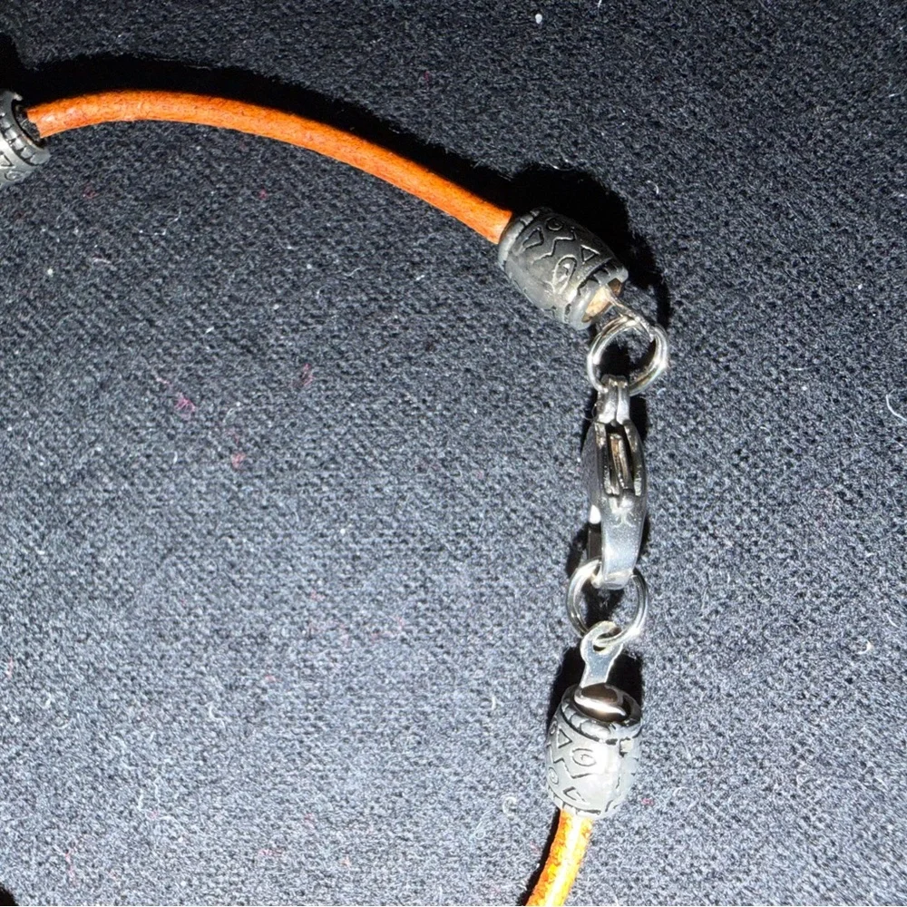 Brown and Silver Beaded Bracelet